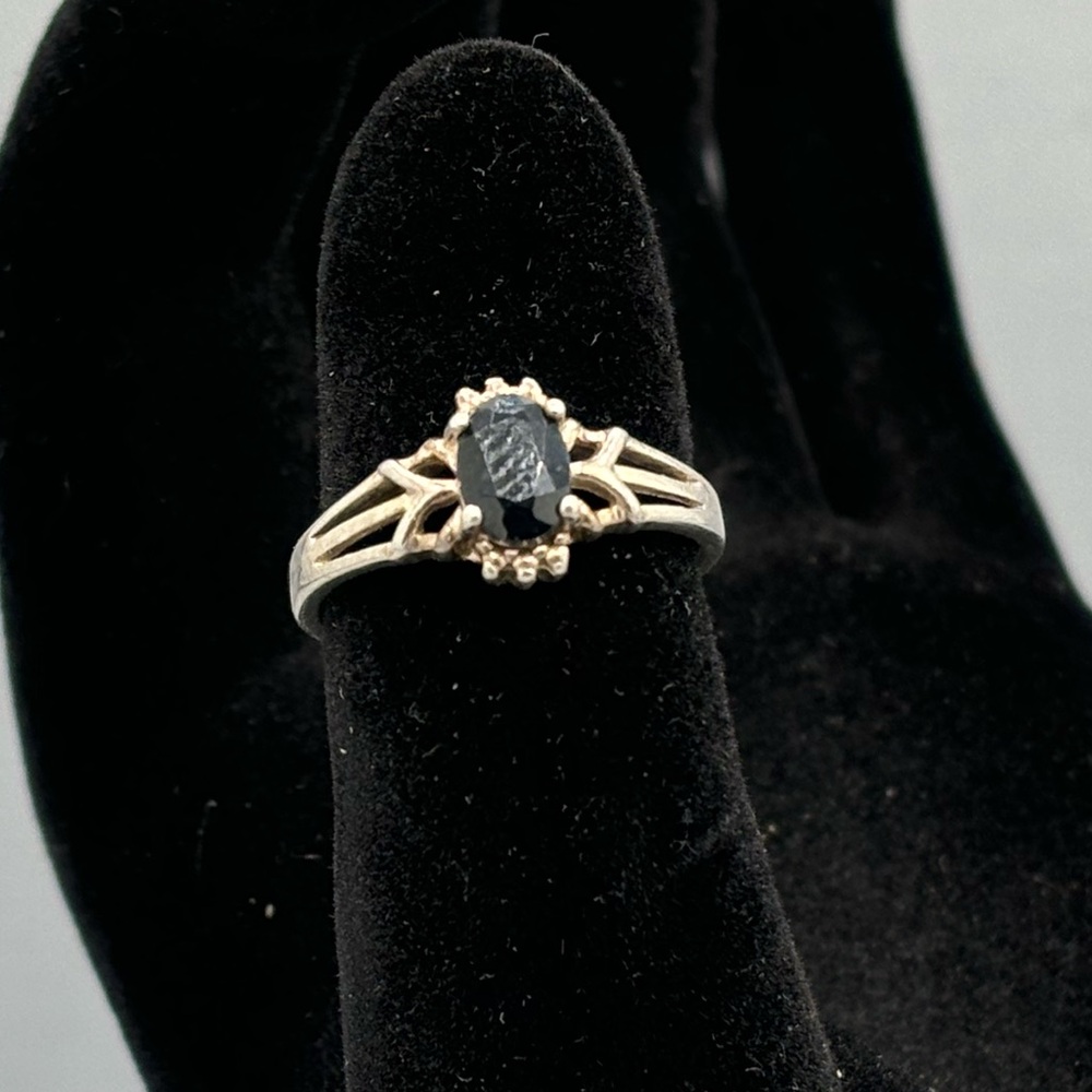 Silver Ring with Black Onyx Stone